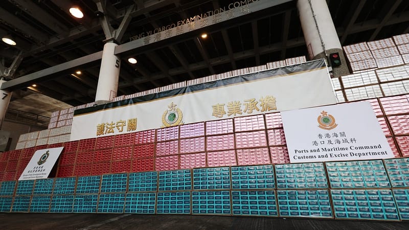 Hong Kong customs seizes 278 million cigarettes in tobacco smuggling crackdown