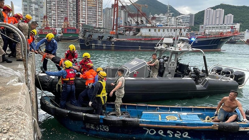 Mother and son, 5, in intensive care after being swept into Hong Kong sea