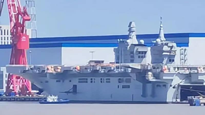 China’s drone-carrying amphibious assault ship expected to start sea trials