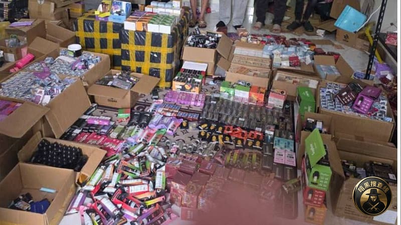 金边警方突击搜查电子烟仓库：查获约30万支电子烟，逮捕5人