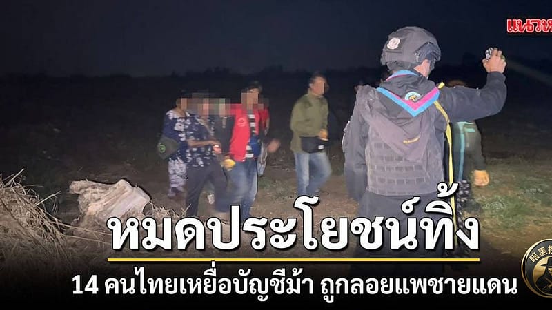 遭电诈团伙诱骗至柬埔寨，14名泰国人偷渡返泰被捕

3月