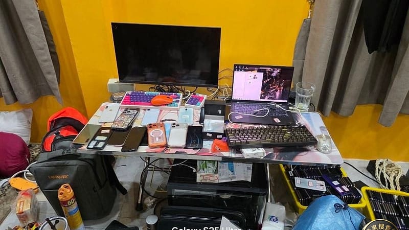巴域清网再添战果：19人被抓，手机堆积如山，还有毒品